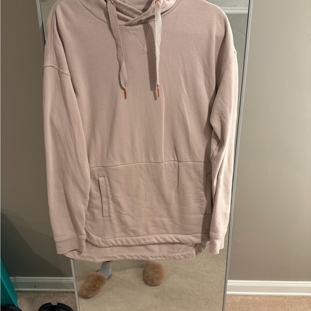 Blush/ Mauve Tunic Hoodie with Front Pocket